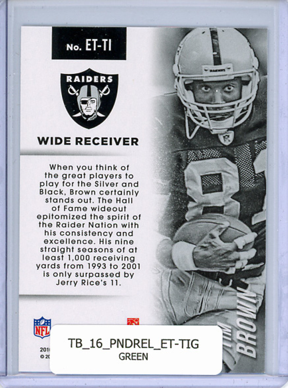 Tim Brown 2016 Donruss Elite, Etched in Time #ET-TI Green
