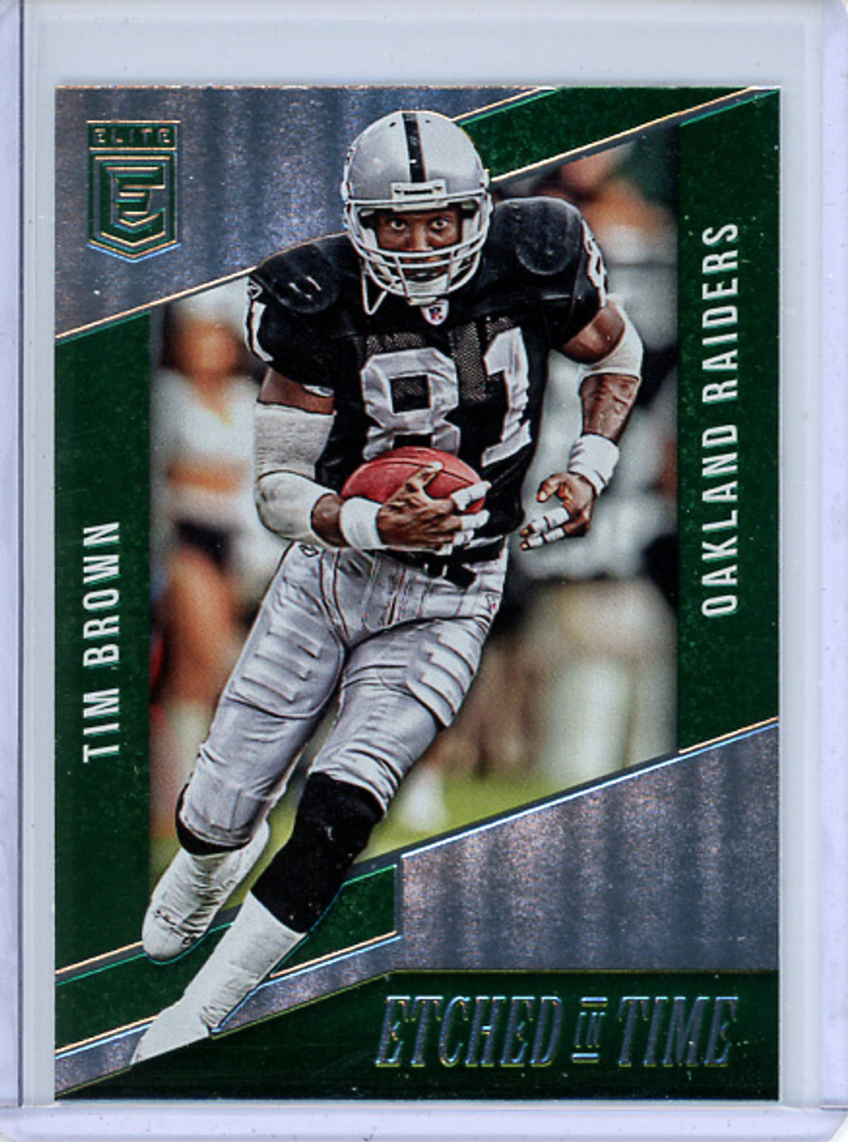 Tim Brown 2016 Donruss Elite, Etched in Time #ET-TI Green