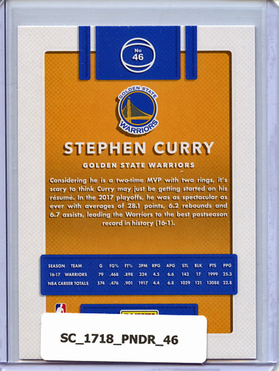 Stephen Curry 2017-18 Donruss #46