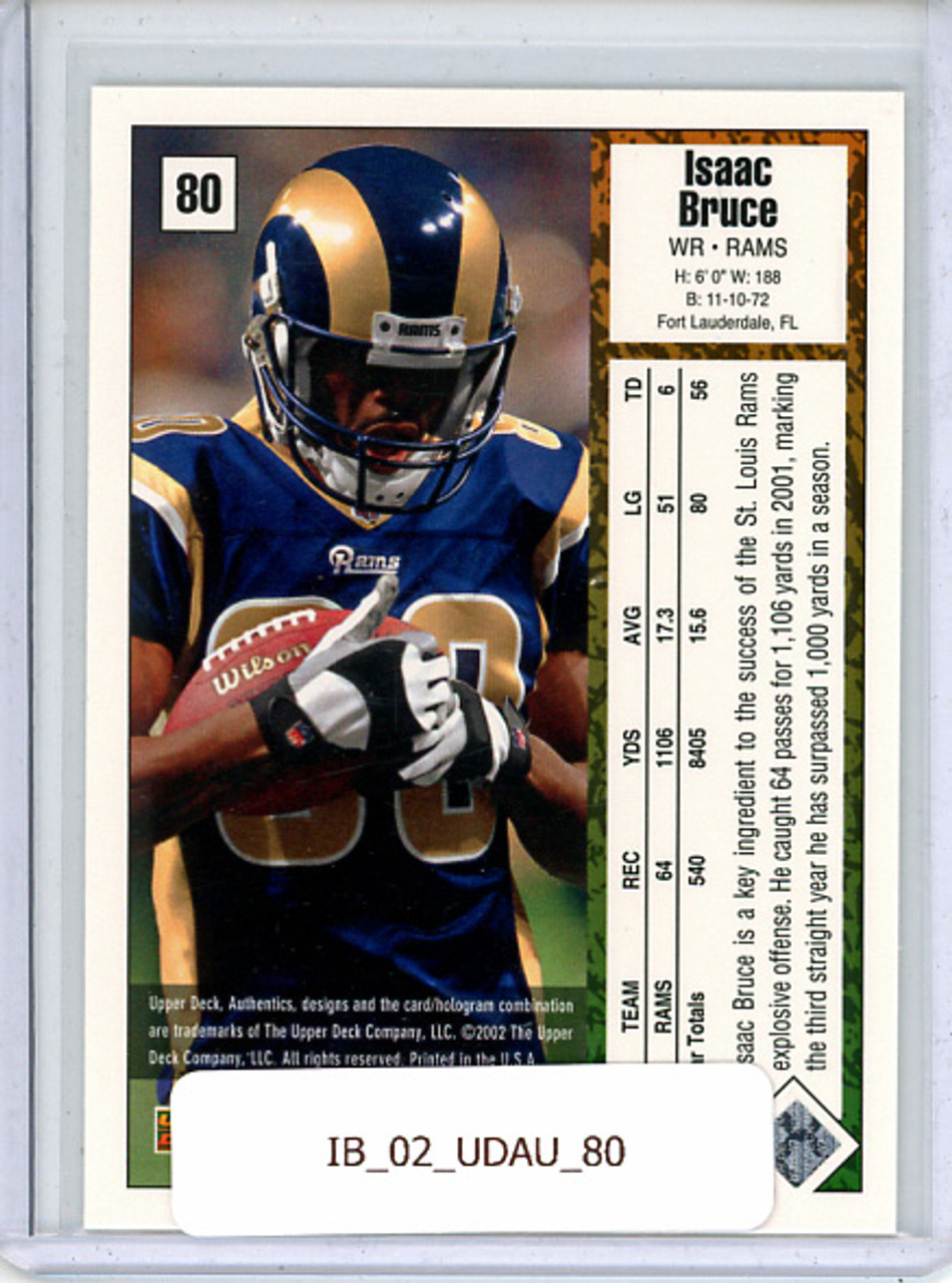 Isaac Bruce 2002 UD Authentics #80