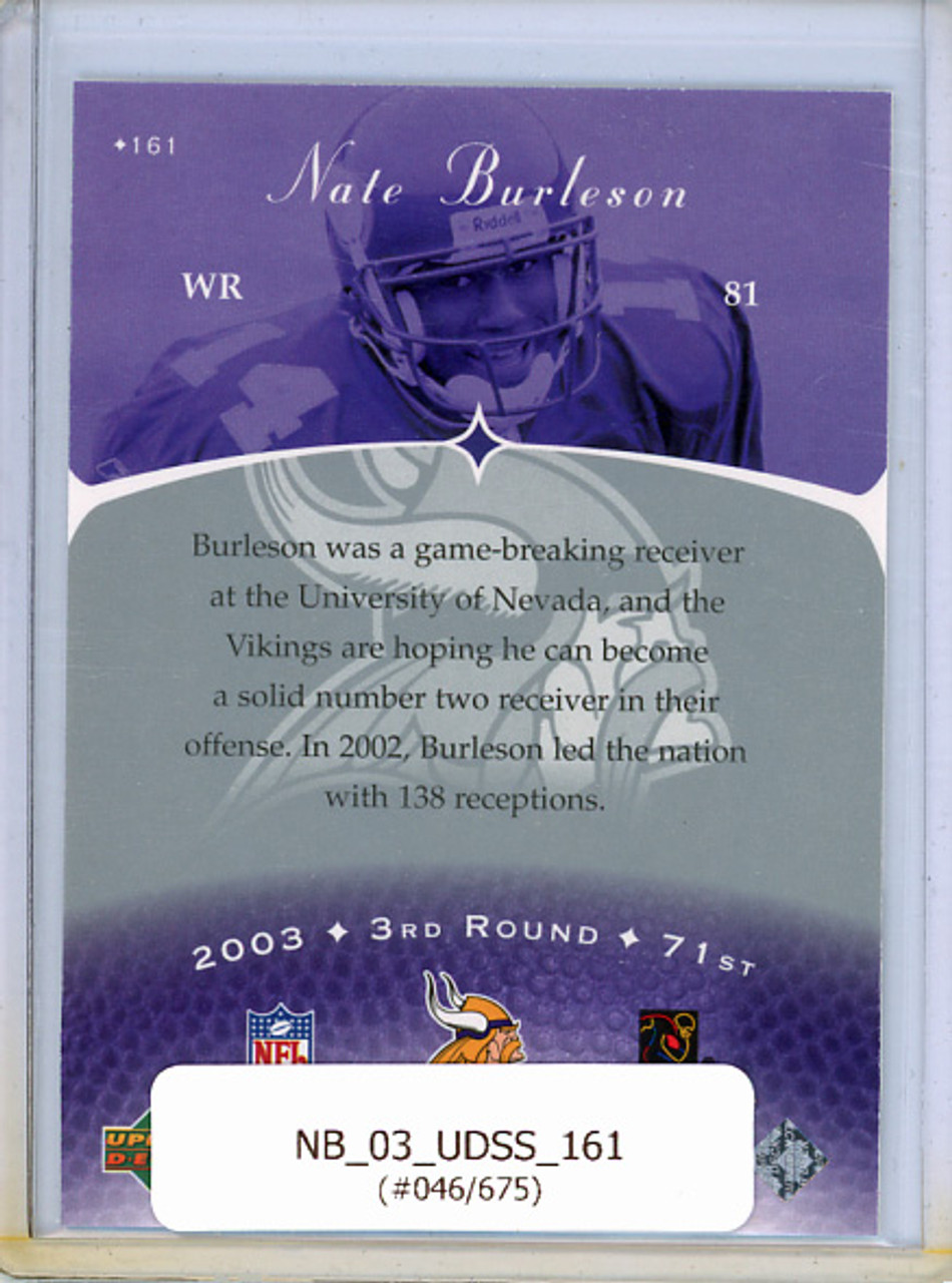 Nate Burleson 2003 Sweet Spot #161 (#046/675)