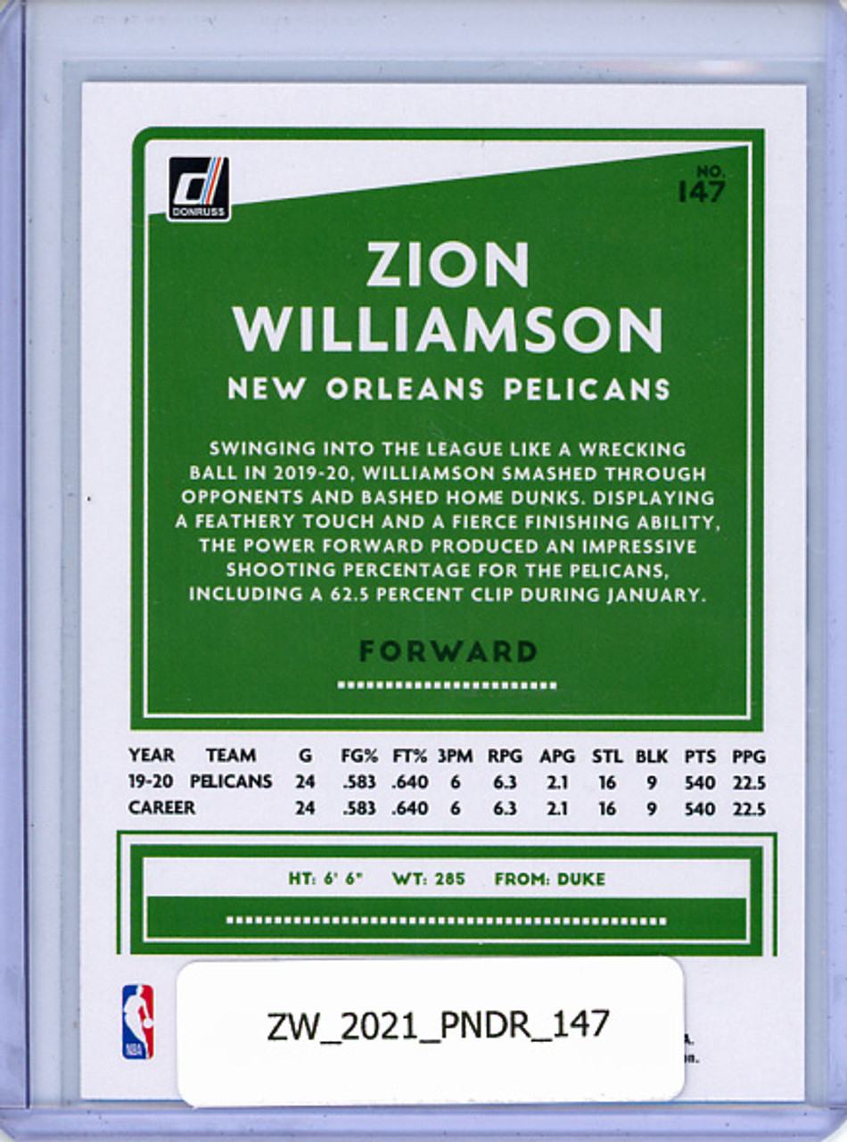 Zion Williamson 2020-21 Donruss #147