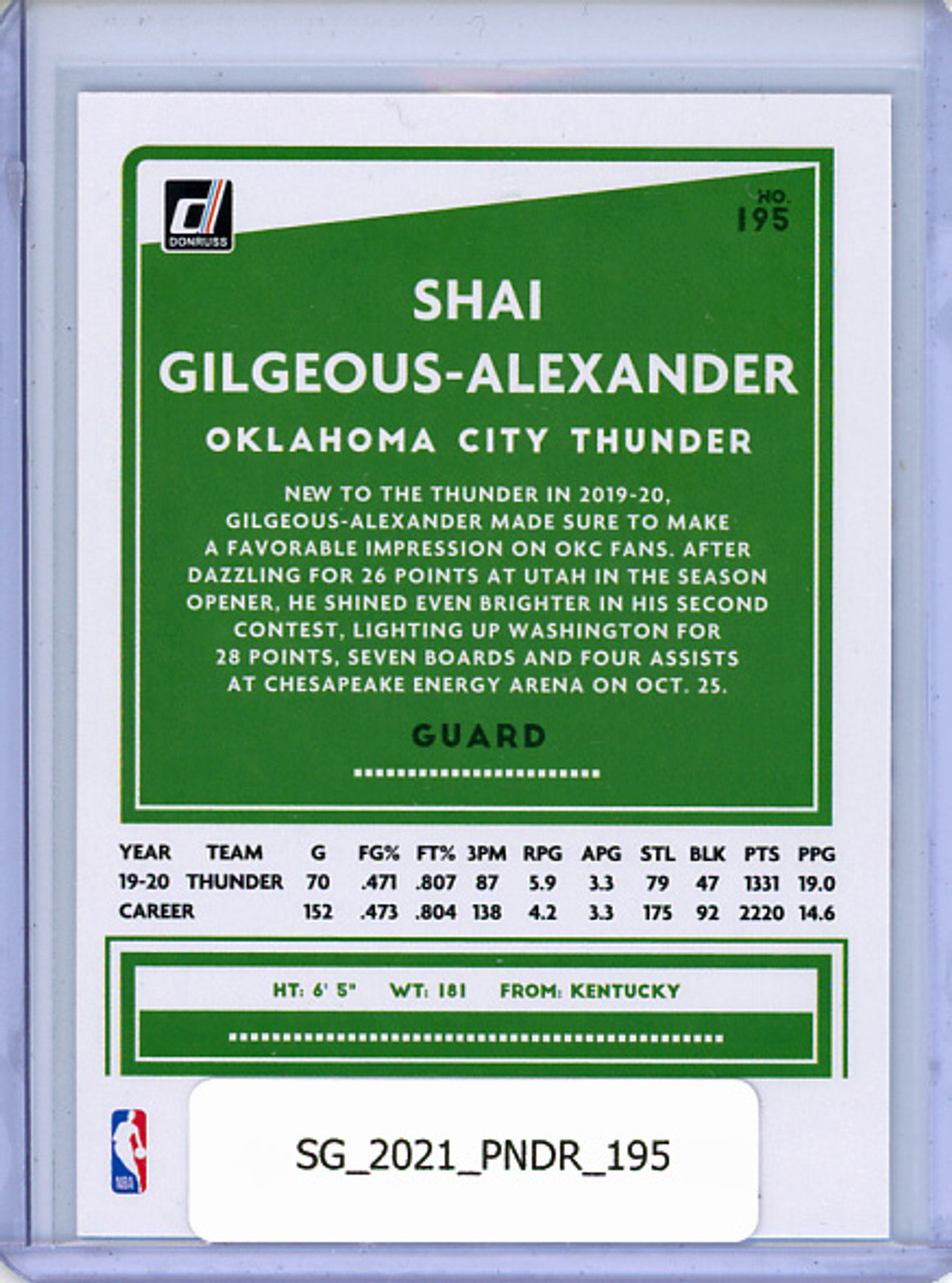 Shai Gilgeous-Alexander 2020-21 Donruss #195