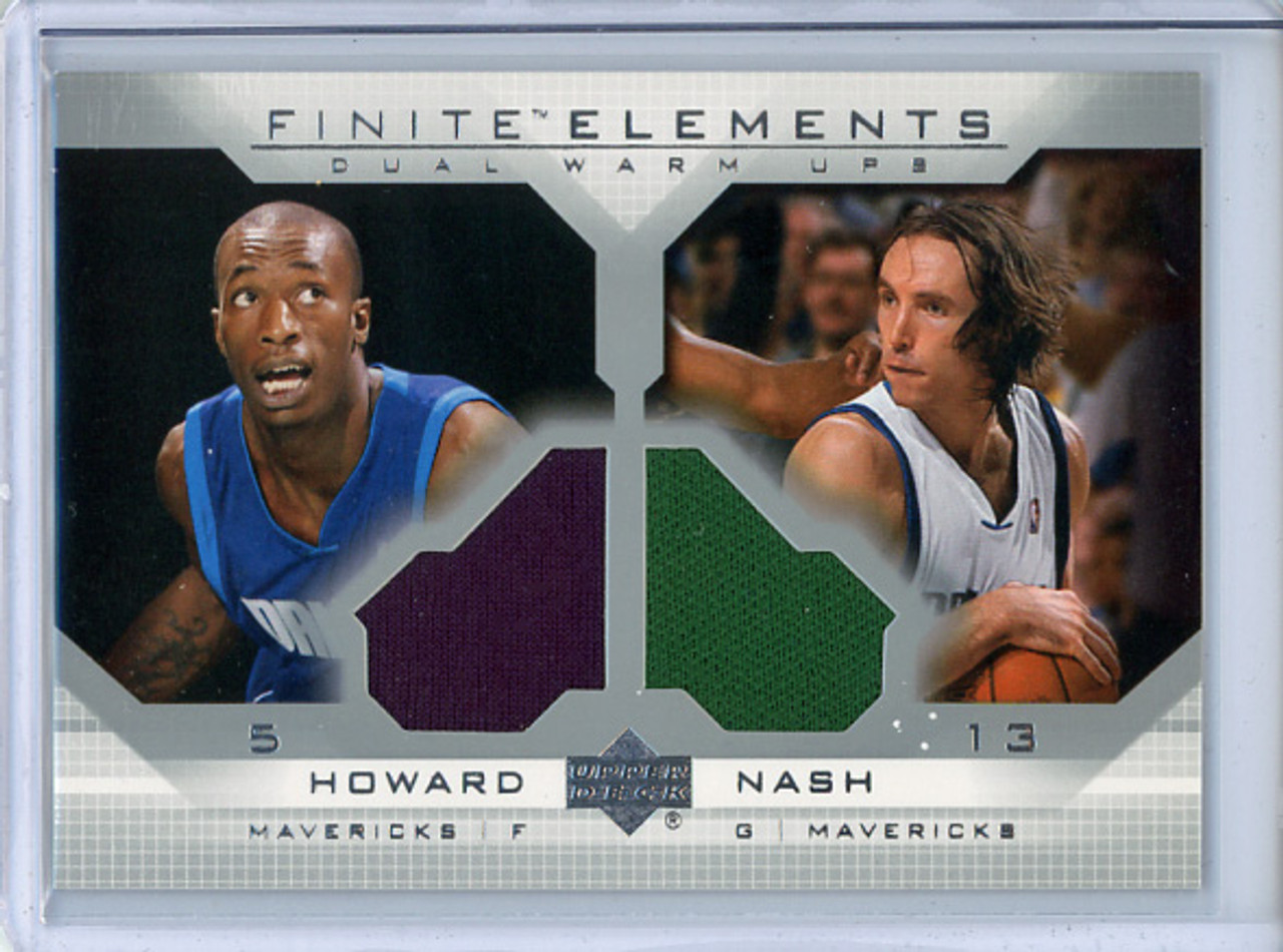 Steve Nash, Josh Howard 2003-04 Finite, Elements Dual Warm-Ups #FE17 (2) - White Marks on Surface