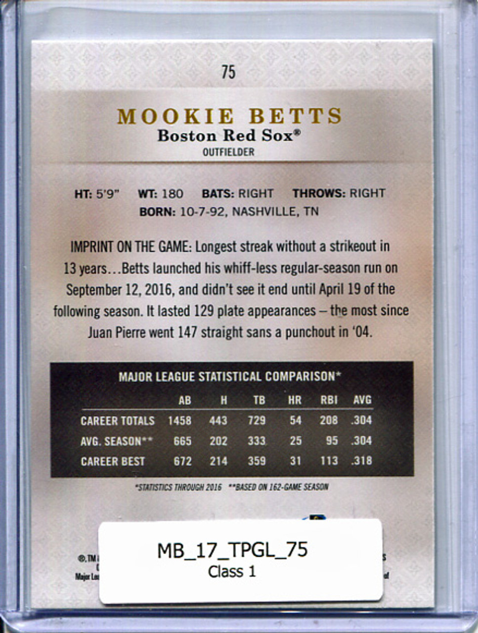 Mookie Betts 2017 Gold Label #75 Class 1