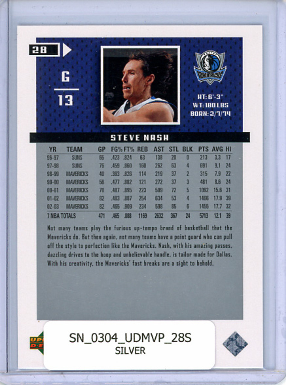 Steve Nash 2003-04 MVP #28 Silver