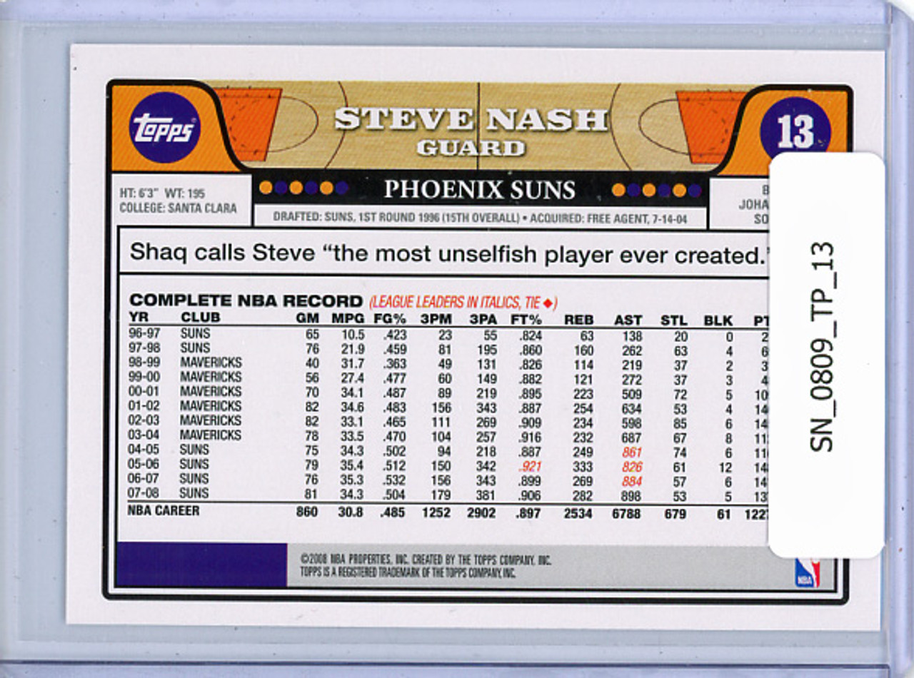 Steve Nash 2008-09 Topps #13