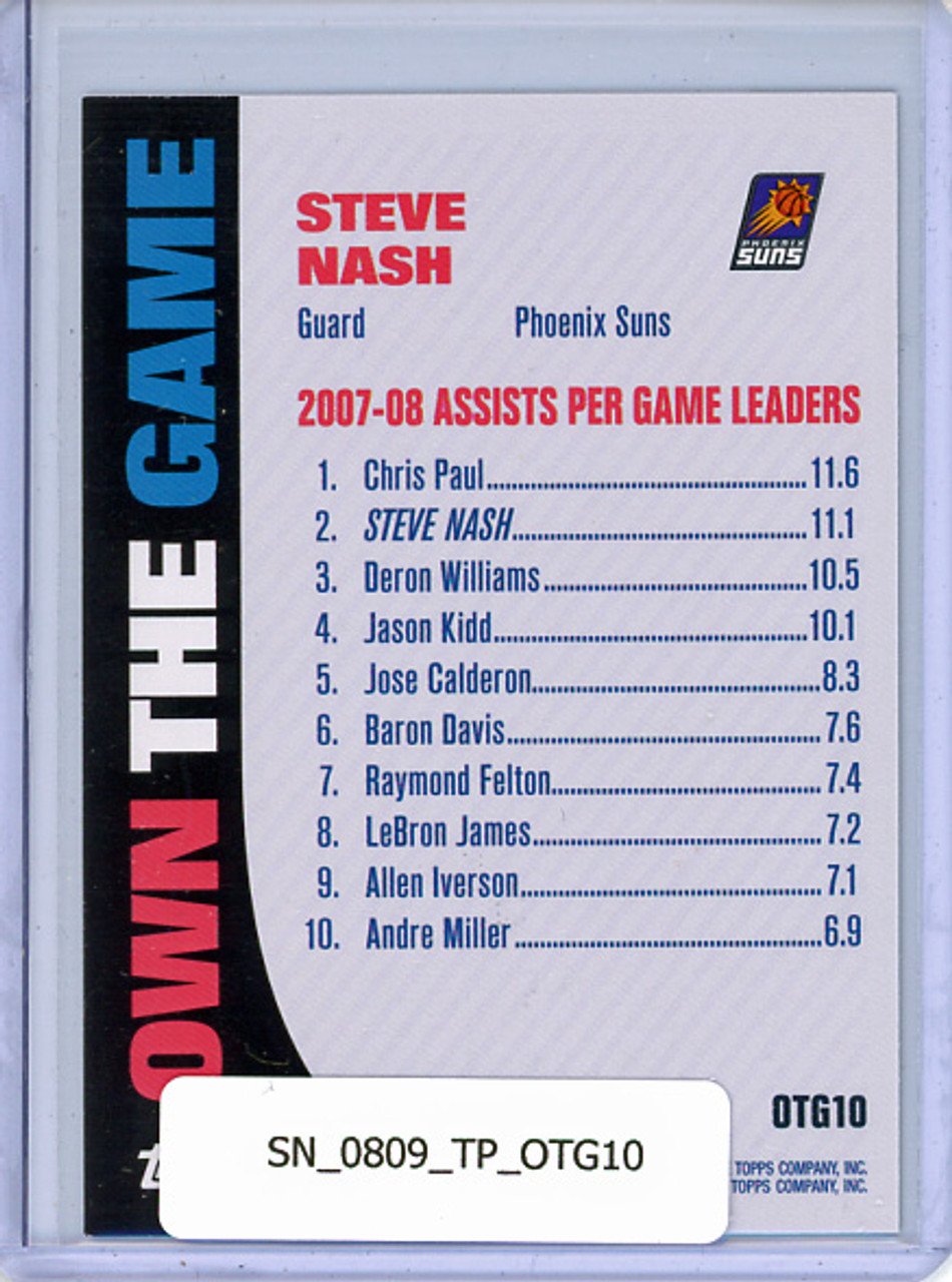 Steve Nash 2008-09 Topps, Own the Game #OTG10