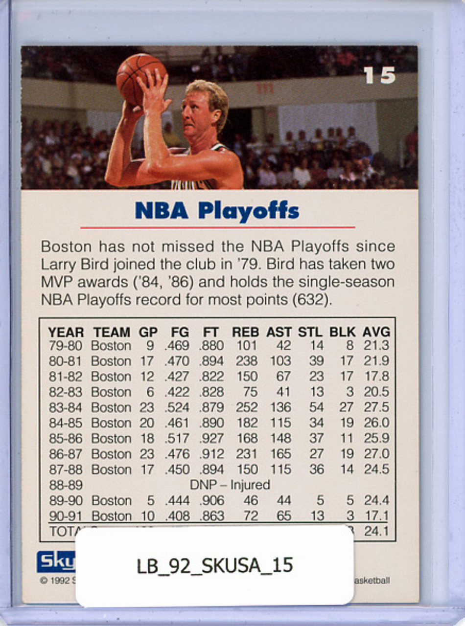 Larry Bird 1992 Skybox USA #15 NBA Playoffs