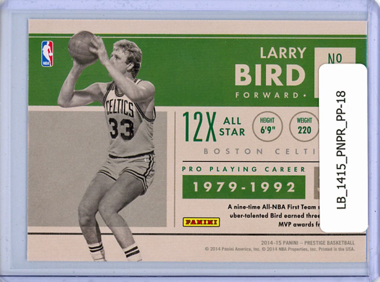Larry Bird 2014-15 Prestige, Prestigious Pioneers #18