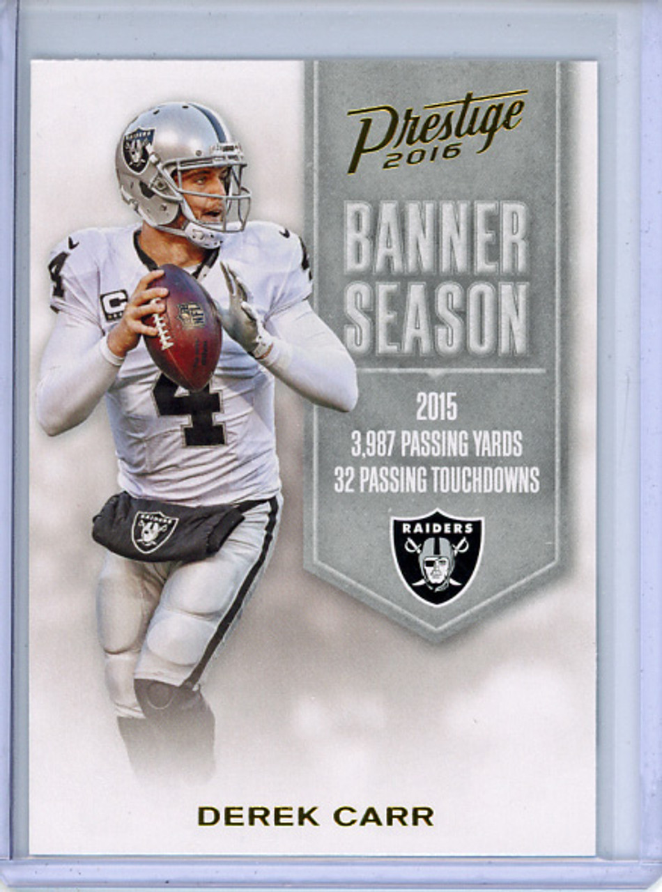 Derek Carr 2016 Prestige, Banner Season #12