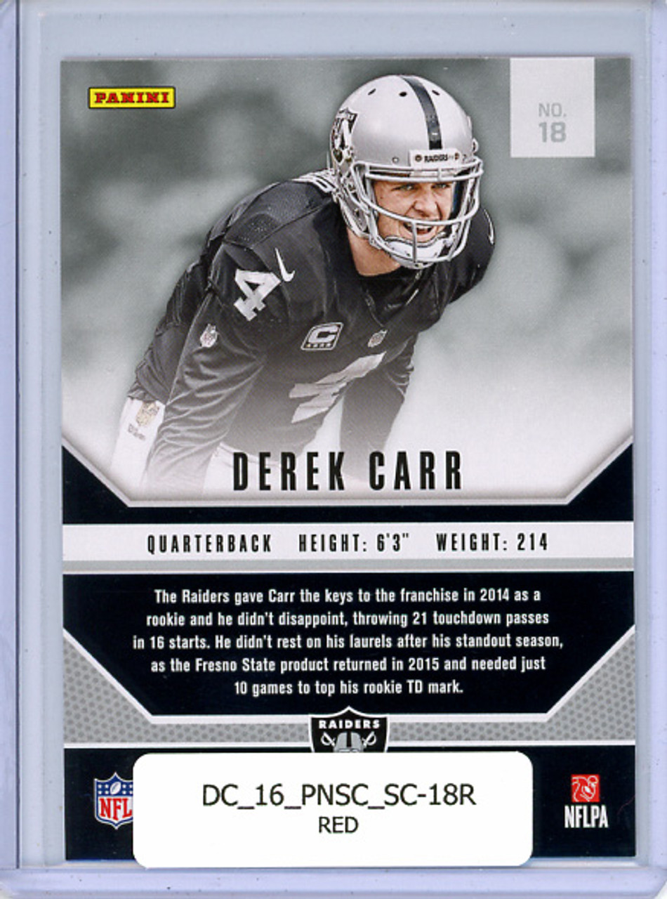 Derek Carr 2016 Score, Signal Callers #18 Red