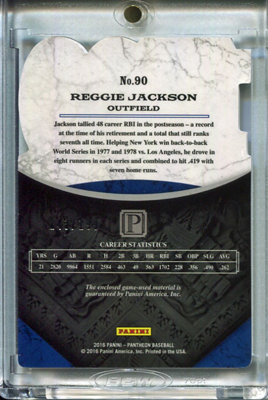 Reggie Jackson 2016 Pantheon, 1500 RBI Club Materials #90 (#143/199)