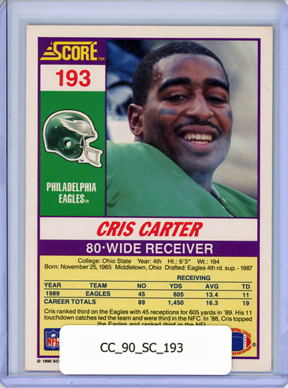 Cris Carter 1990 Score #193