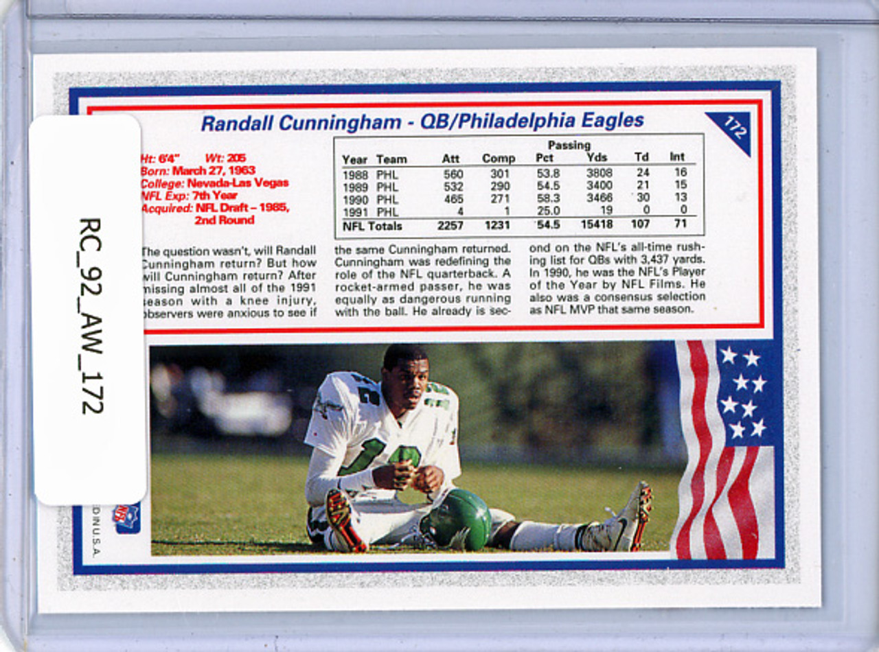 Randall Cunningham 1992 All World #172