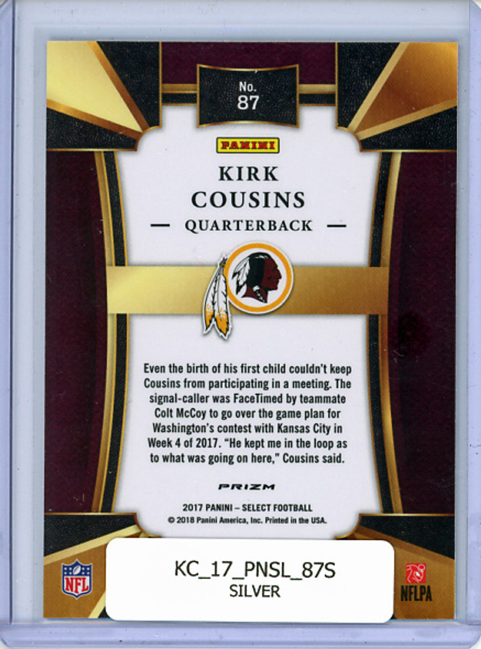 Kirk Cousins 2017 Select #87 Concourse Silver