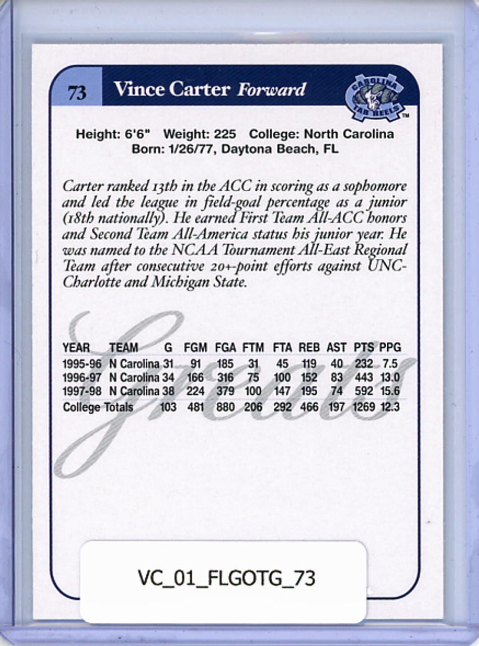 Vince Carter 2001 Greats of the Game #73