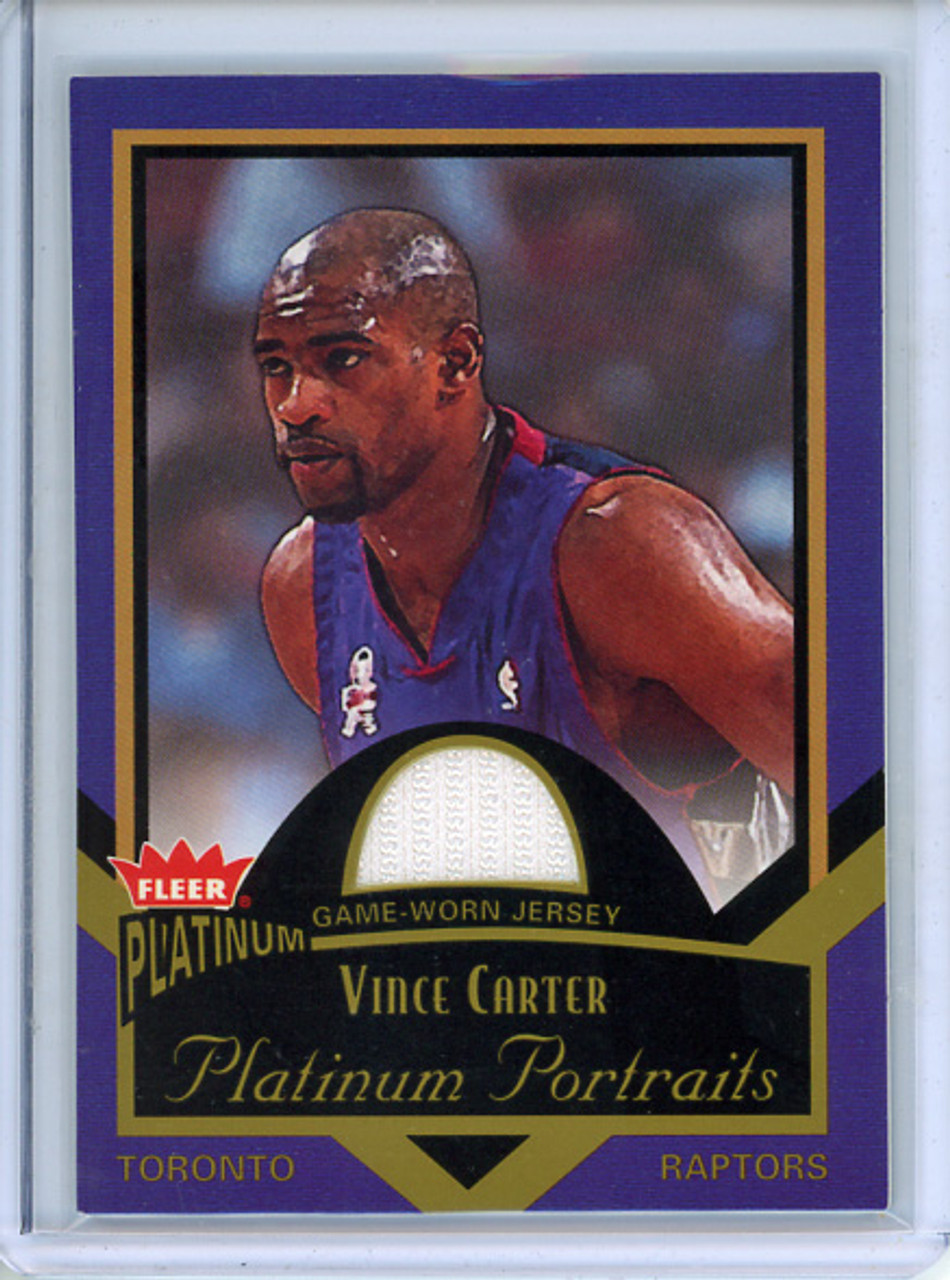 Vince Carter 2002-03 Platinum, Platinum Portraits Game Worn Jerseys #PP/VC (1)