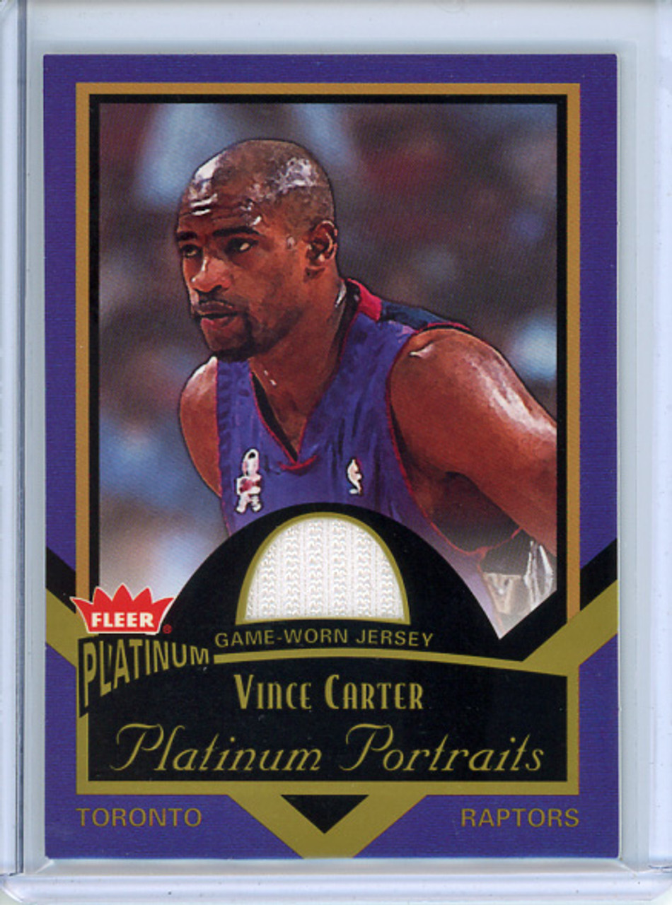 Vince Carter 2002-03 Platinum, Platinum Portraits Game Worn Jerseys #PP/VC (2)