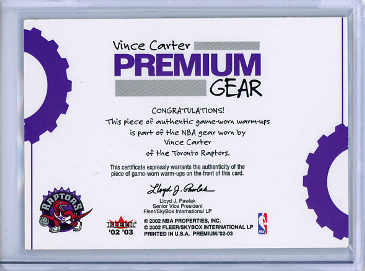 Vince Carter 2002-03 Premium, Premium Gear #2 (1)