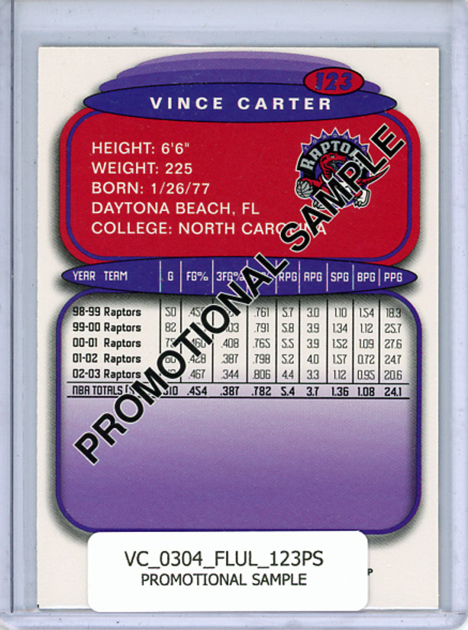 Vince Carter 2003-04 Ultra #123 Promotional Sample