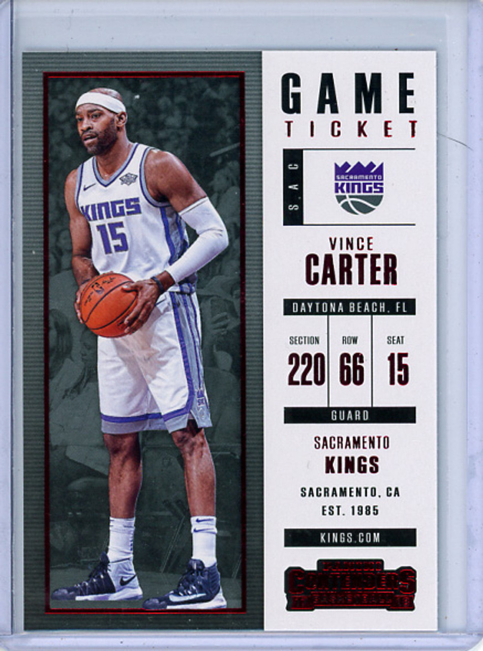 Vince Carter 2017-18 Contenders #84 Game Ticket Red