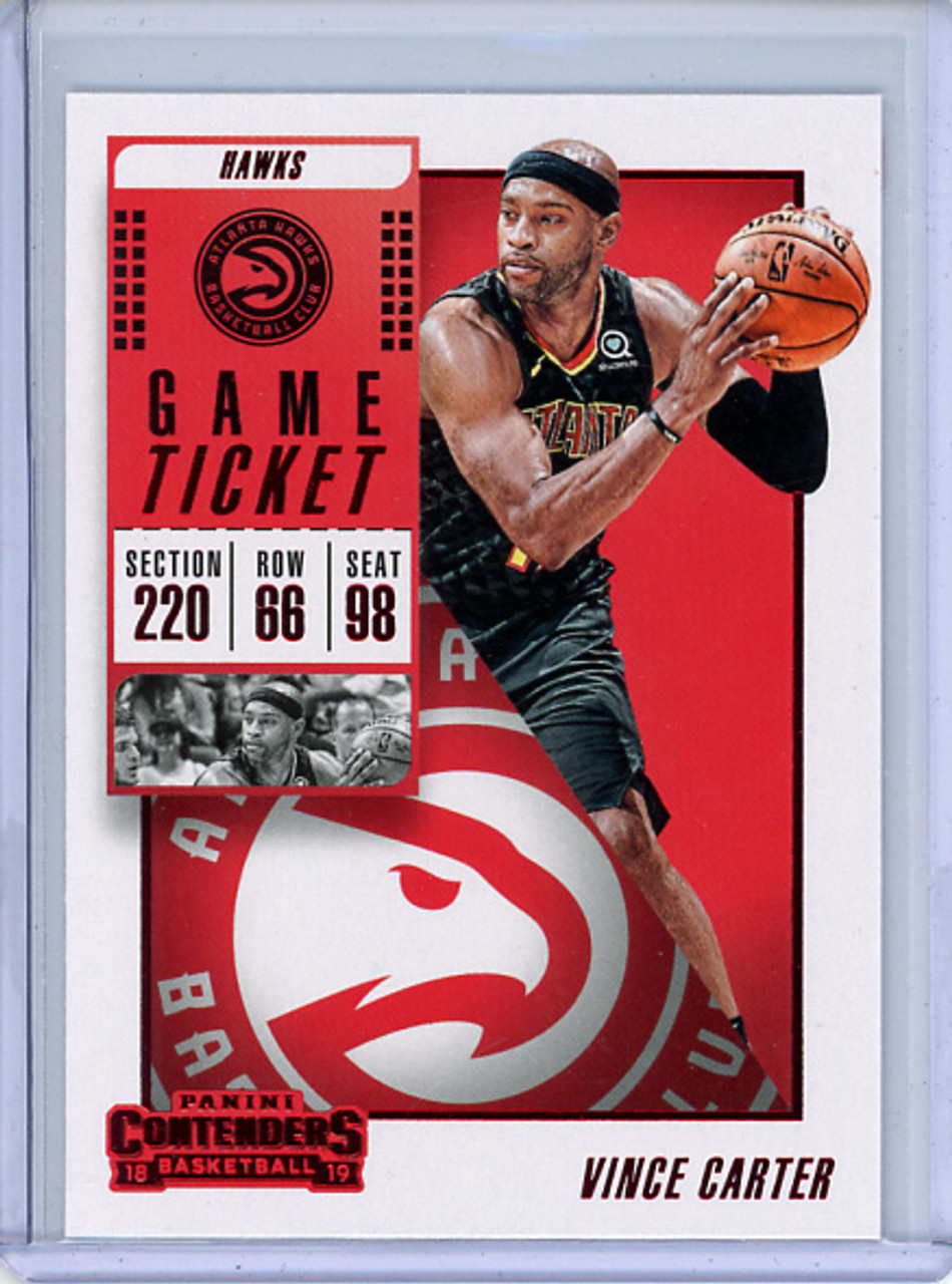 Vince Carter 2018-19 Contenders #22 Game Ticket Red