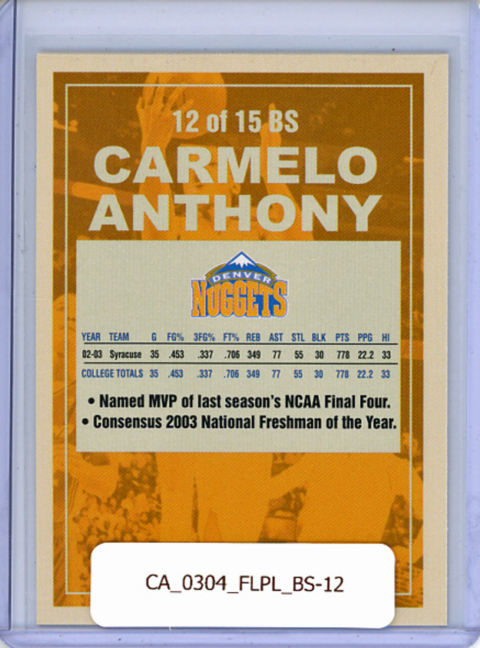 Carmelo Anthony 2003-04 Platinum, Big Signs #BS-12