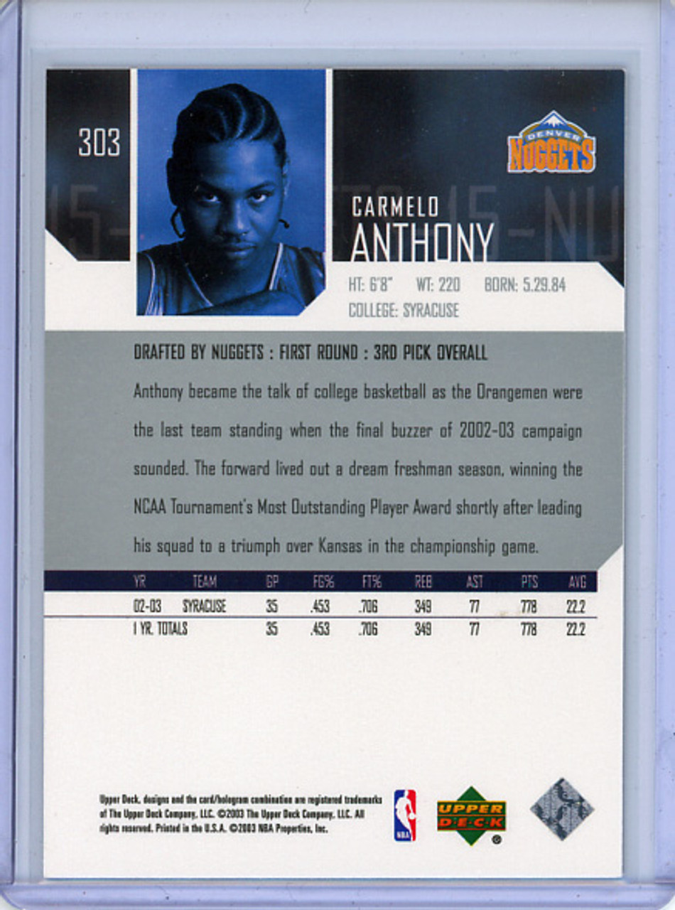 Carmelo Anthony 2003-04 Upper Deck #303 (2)