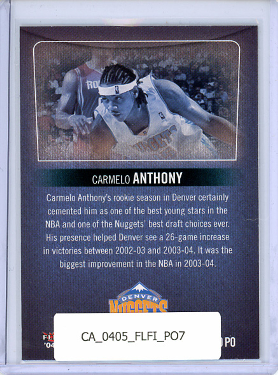 Carmelo Anthony 2004-05 Skybox Fresh Ink, Property Of #PO7