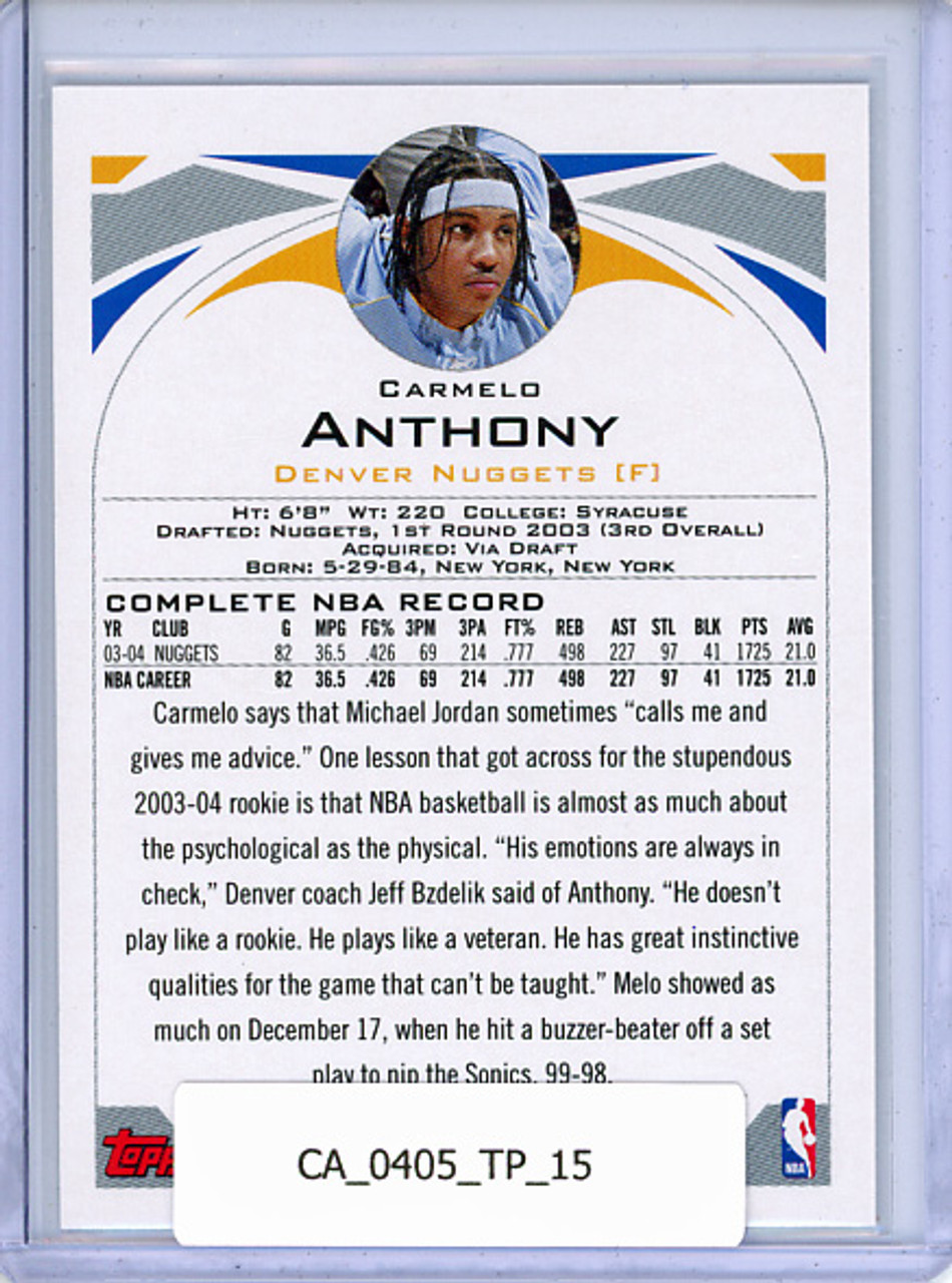 Carmelo Anthony 2004-05 Topps #15