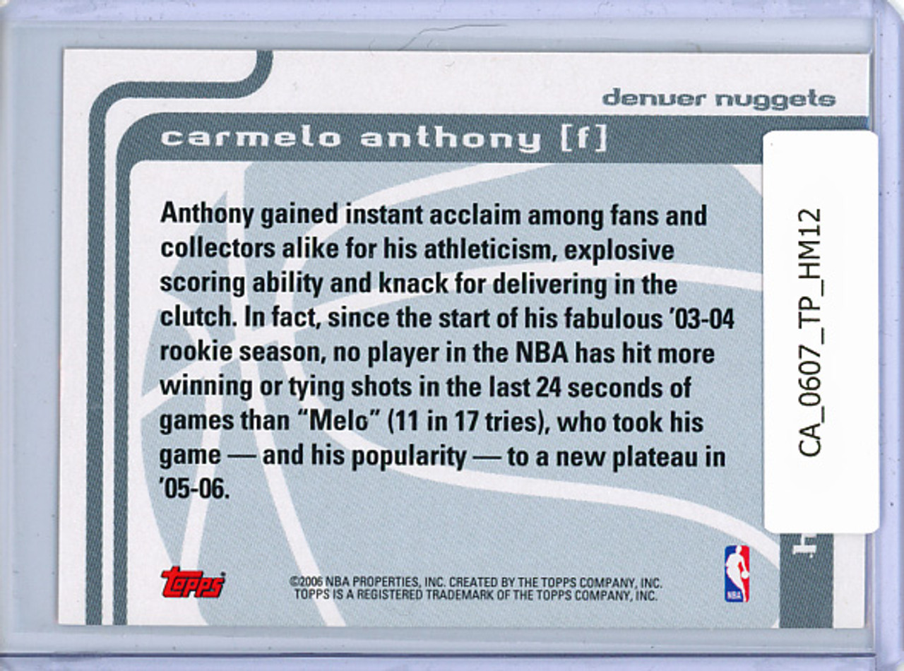 Carmelo Anthony 2006-07 Topps, Hobby Masters #HM12