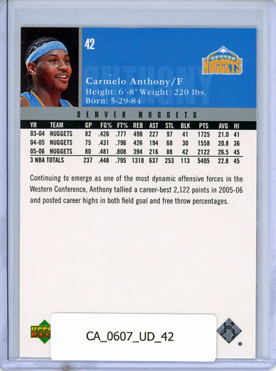 Carmelo Anthony 2006-07 Upper Deck #42