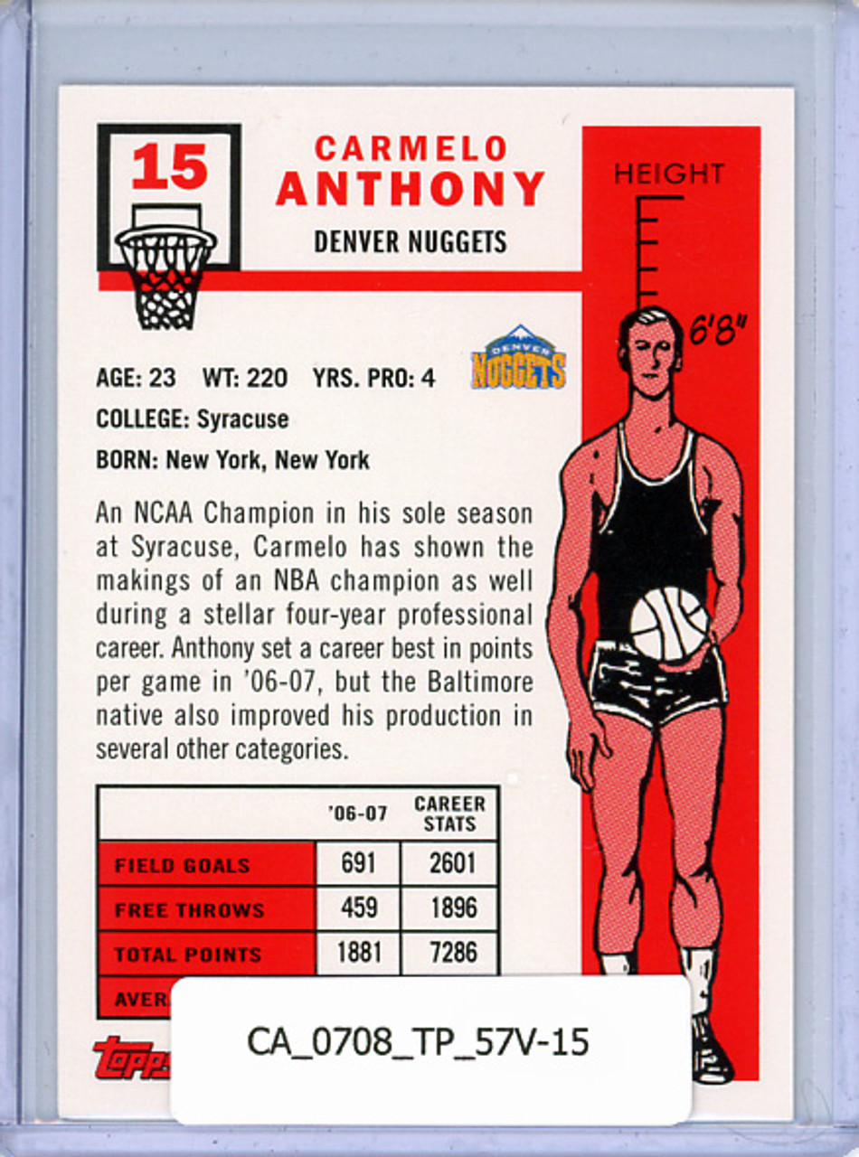 Carmelo Anthony 2007-08 Topps, 1957-58 Variations #15