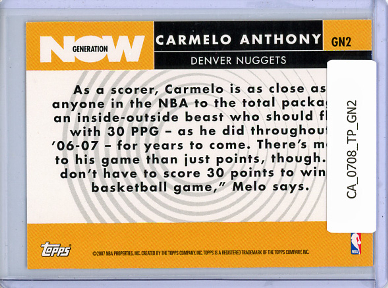 Carmelo Anthony 2007-08 Topps, Generation Now #GN2