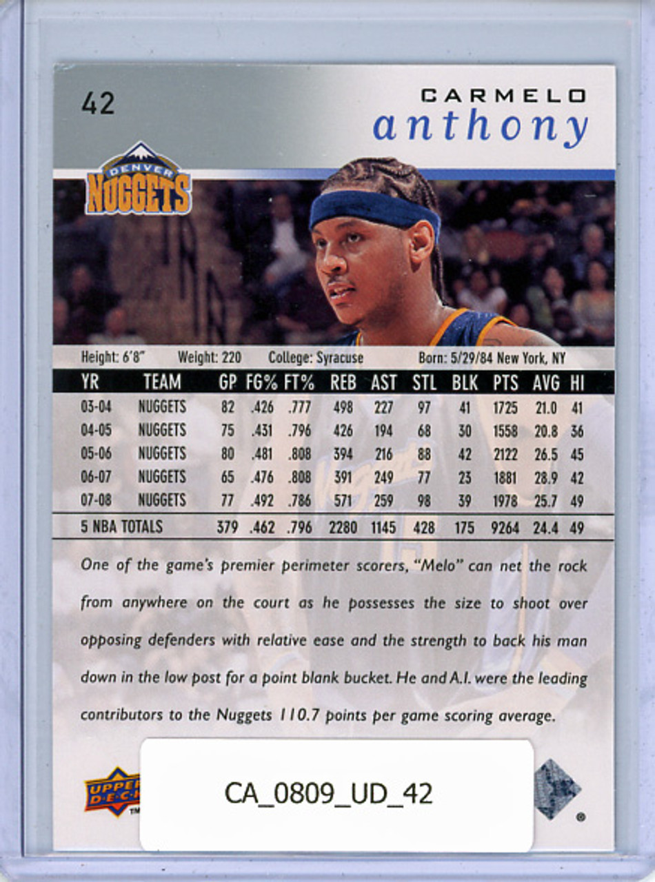 Carmelo Anthony 2008-09 Upper Deck #42