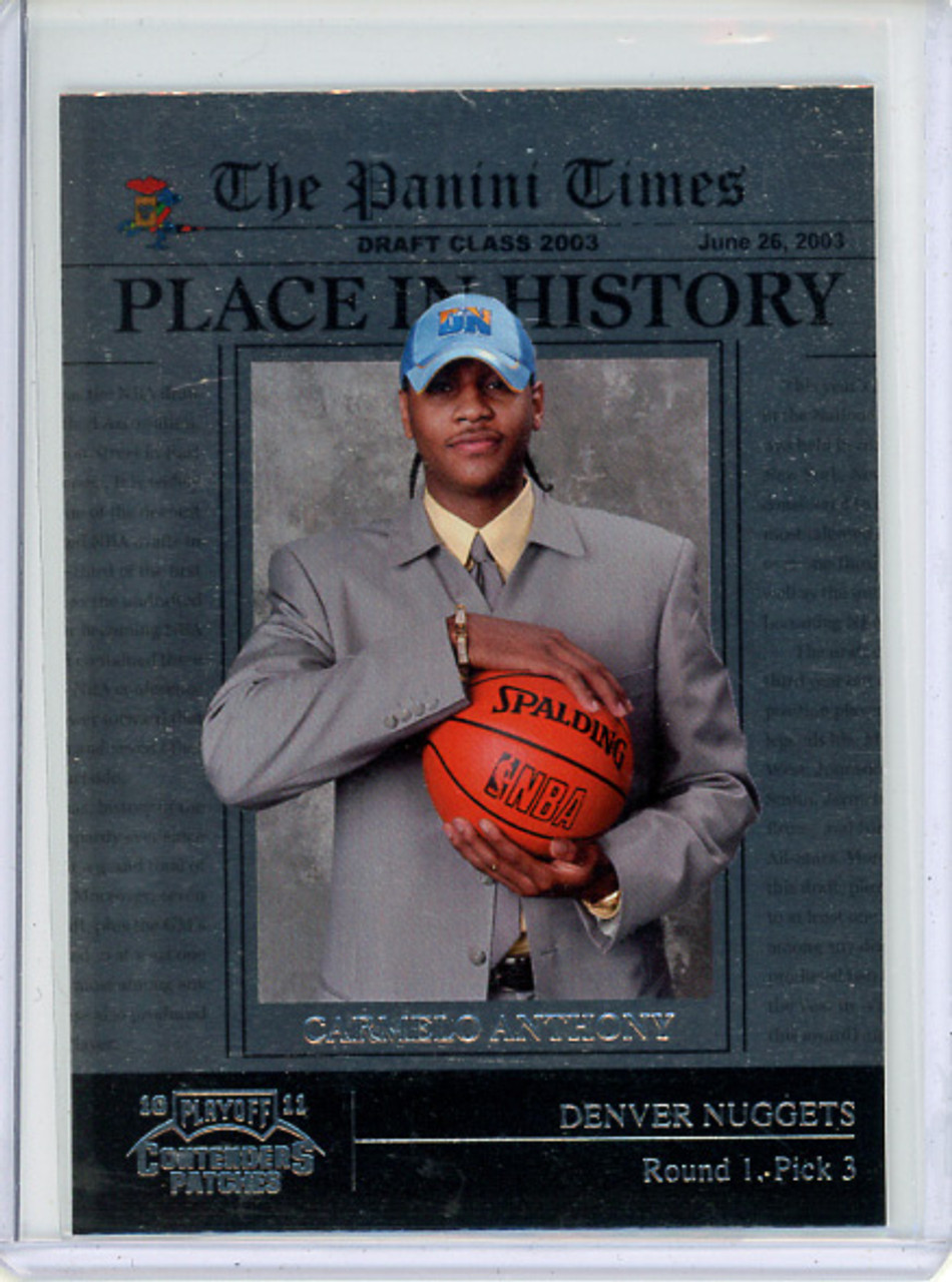 Carmelo Anthony 2010-11 Playoff Contenders Patches, Place in History #7