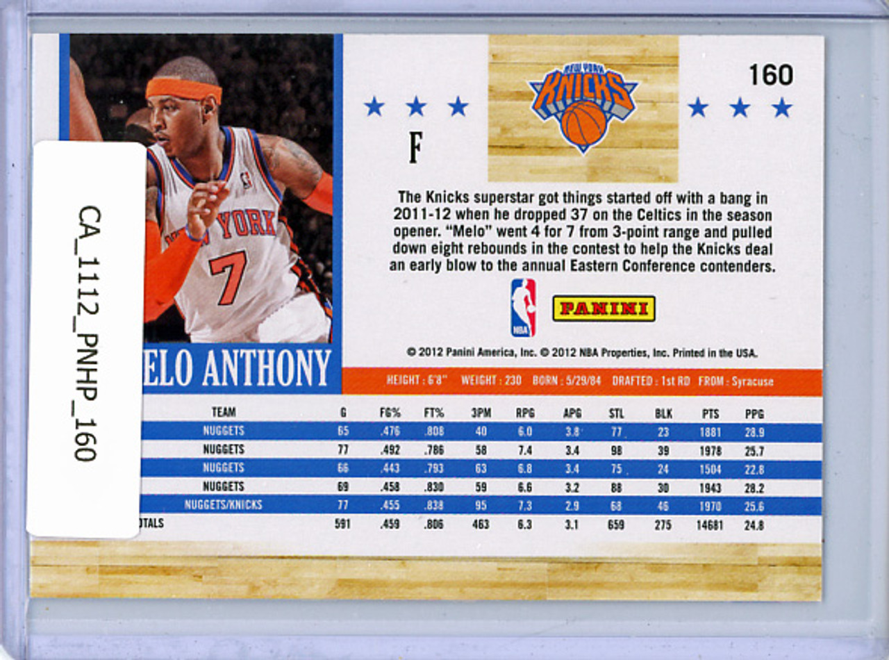 Carmelo Anthony 2011-12 Hoops #160