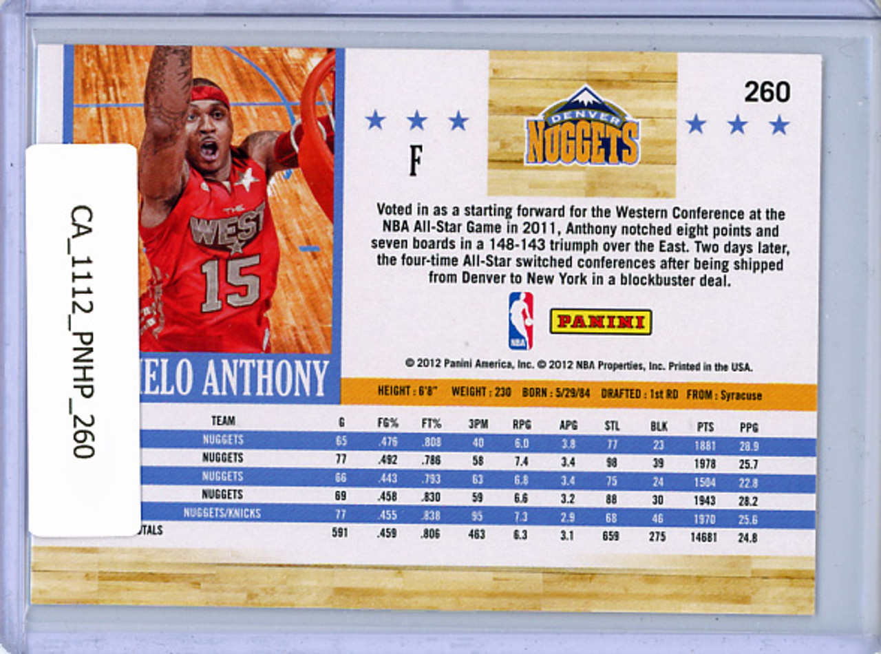 Carmelo Anthony 2011-12 Hoops #260
