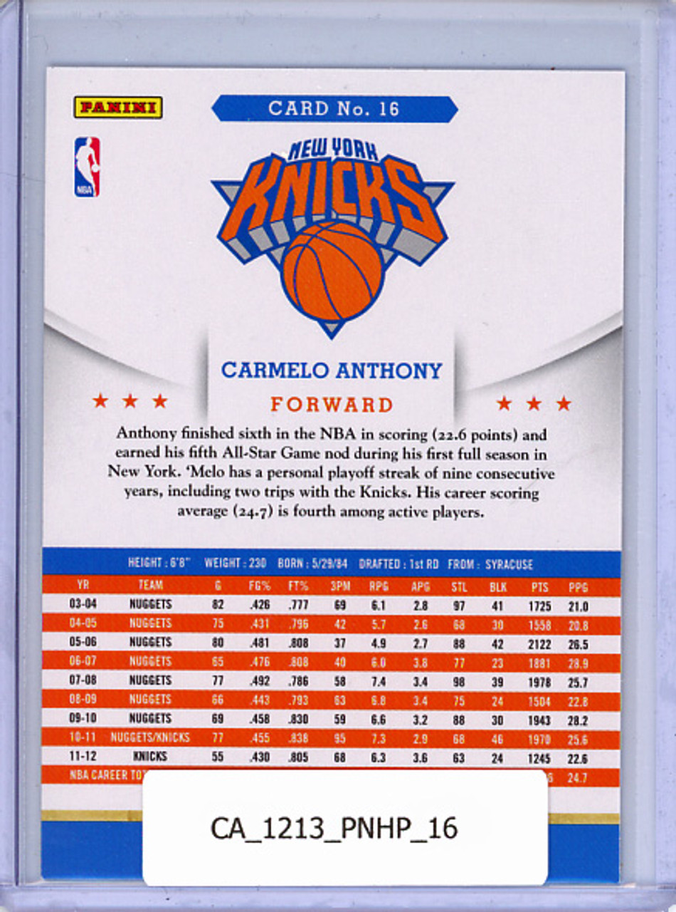 Carmelo Anthony 2012-13 Hoops #16