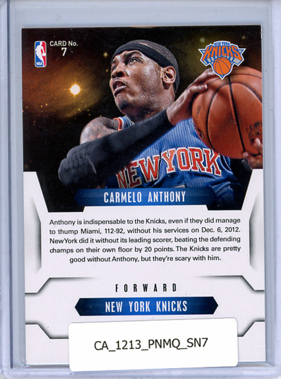 Carmelo Anthony 2012-13 Marquee, Stars of the Night #7
