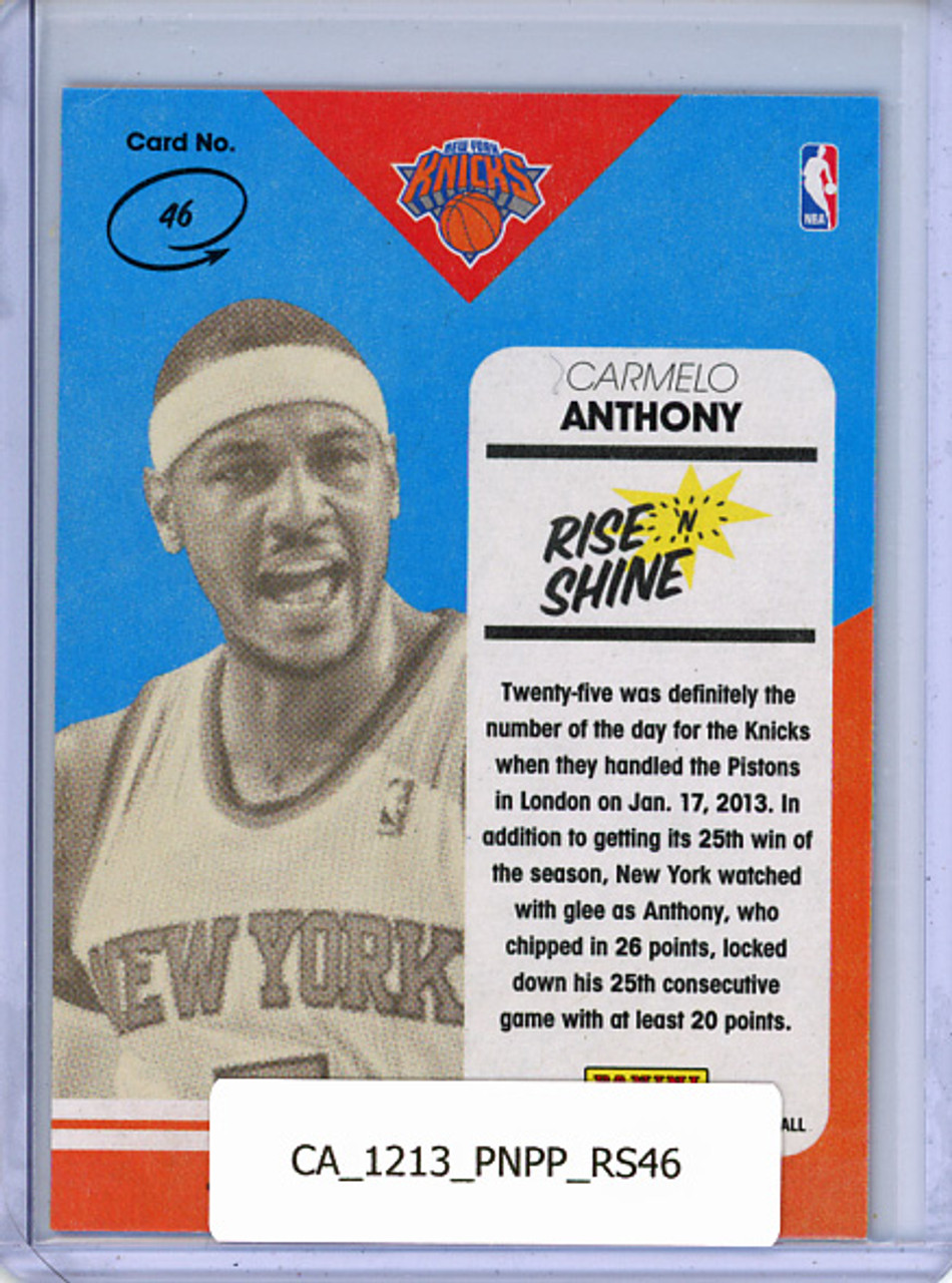 Carmelo Anthony 2012-13 Past & Present, Rise N Shine #46