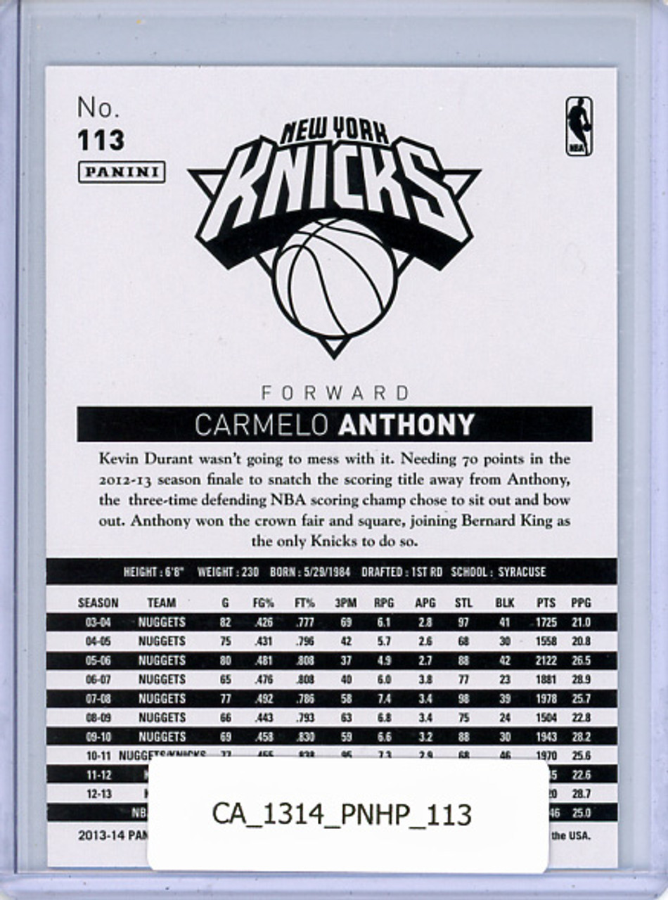 Carmelo Anthony 2013-14 Hoops #113