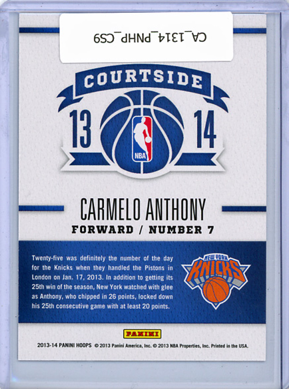 Carmelo Anthony 2013-14 Hoops, Courtside #9