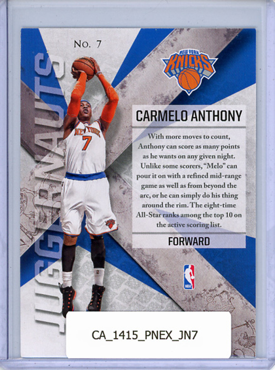 Carmelo Anthony 2014-15 Excalibur, Juggernauts #7