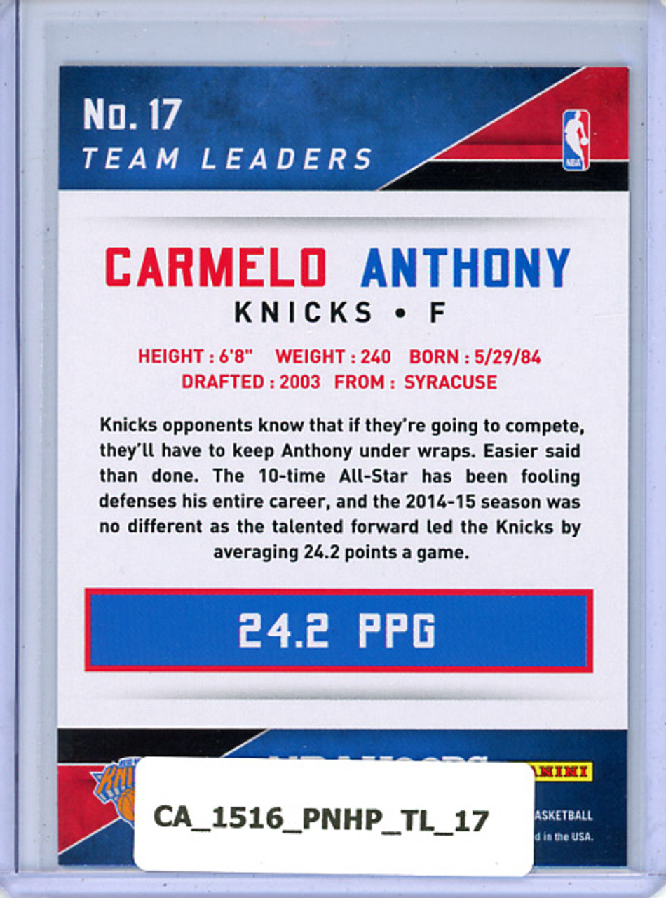 Carmelo Anthony 2015-16 Hoops, Team Leaders #17
