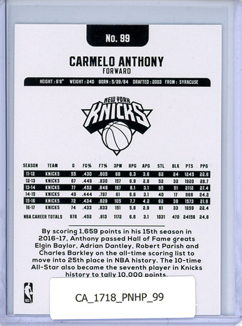 Carmelo Anthony 2017-18 Hoops #99