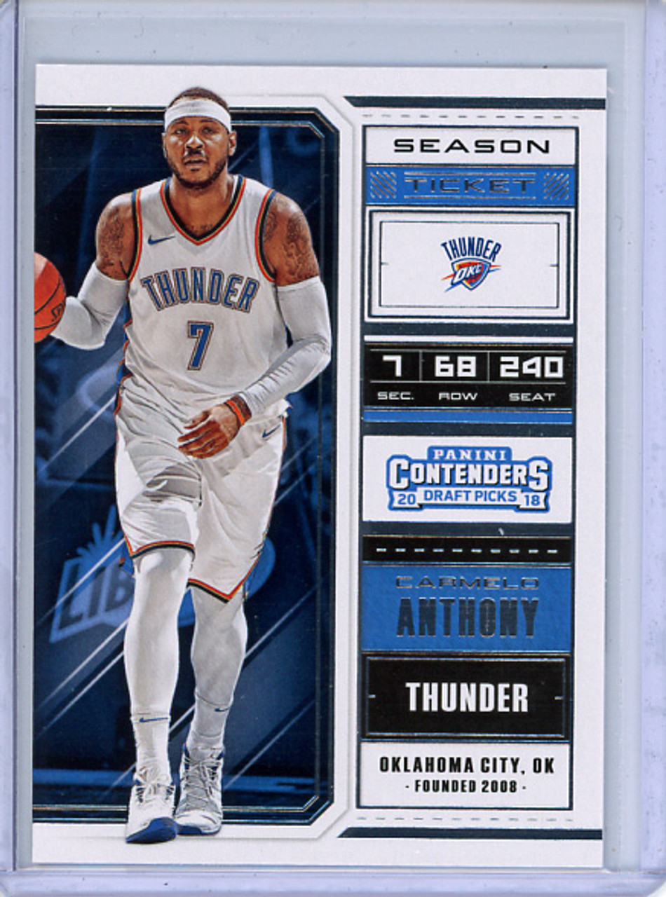 Carmelo Anthony 2018-19 Contenders Draft Picks #7