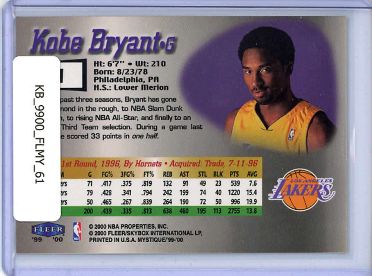 Kobe Bryant 1999-00 Mystique #61