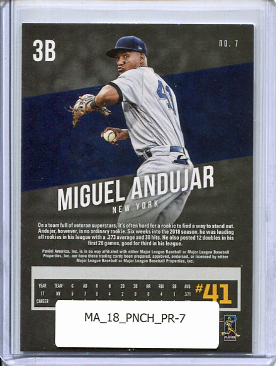 Miguel Andujar 2018 Chronicles, Prestige #7